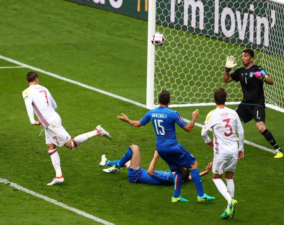 Euro 2016 Italia Ispania kefalia Morata
